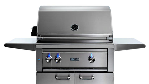 30” PROFESSIONAL FREESTANDING GRILL WITH 1 TRIDENT INFRARED BURNER AND 1 CERAMIC BURNER AND ROTISSERIE (L30TRF)