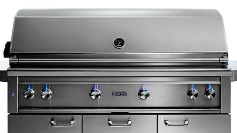 54” PROFESSIONAL FREESTANDING GRILL WITH 1 TRIDENT INFRARED BURNER AND 3 CERAMIC BURNERS AND ROTISSERIE (L54TRF)