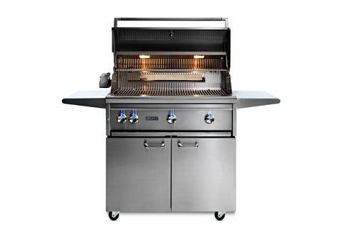 36” PROFESSIONAL FREESTANDING GRILL WITH ALL TRIDENT BURNERS, FLAMETRAK AND ROTISSERIE (LF36ATRF)