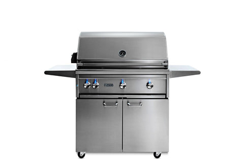 36” PROFESSIONAL FREESTANDING GRILL WITH ALL TRIDENT BURNERS, FLAMETRAK AND ROTISSERIE (LF36ATRF)