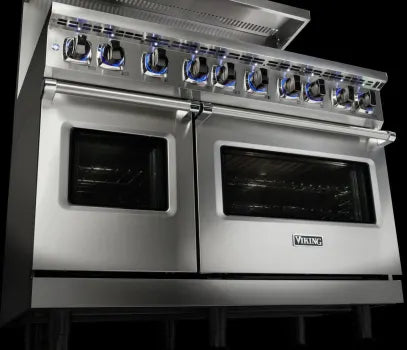 48"W./24"D. Gas Sealed Burner Range-8 Burners-White-LP