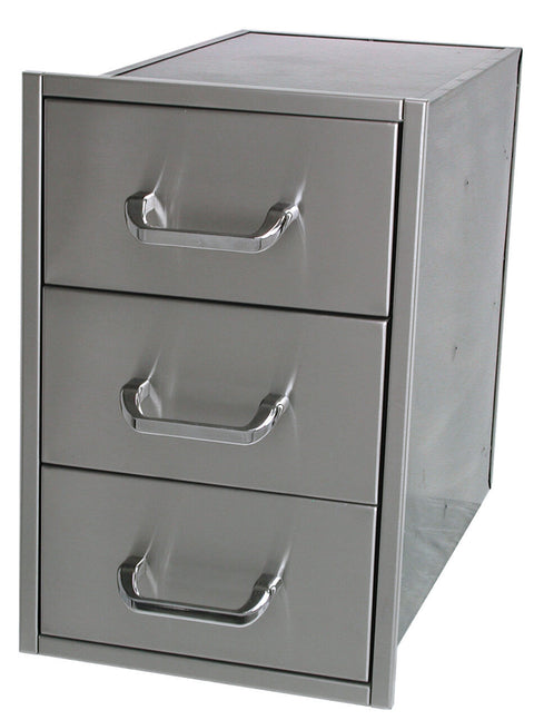 3 Drawer Set - 14" Finished Width - 23" Depth - Item #SOL-3D14D