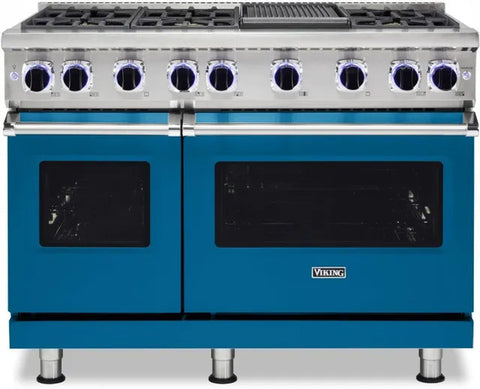 48"W./24"D. Gas Sealed Burner Range-6 Burners-Alluvial Blue