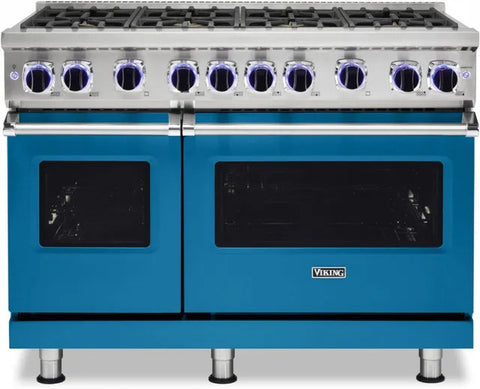 48"W./24"D. Gas Sealed Burner Range-8 Burners-Alluvial Blue