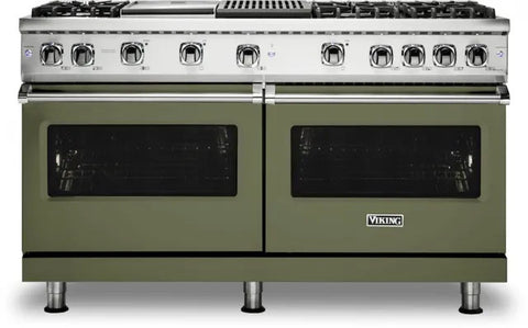 60"W./24"D. Gas Sealed Burner Range-6 Burners/Griddle&Grill-Cypress Green