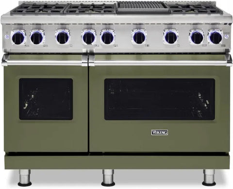 48"W./24"D. Gas Sealed Burner Range-6 Burners-Cypress green-LP