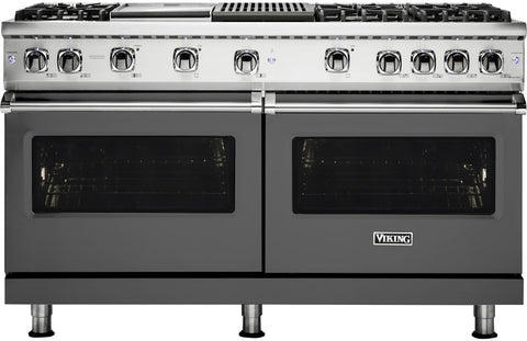 60"W./24"D. Gas Sealed Burner Range-6 Burners/Griddle&Grill-Damascus Grey