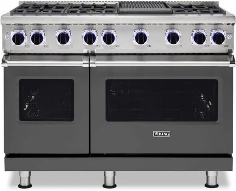 48"W./24"D. Gas Sealed Burner Range-6 Burners-Cast Black-LP