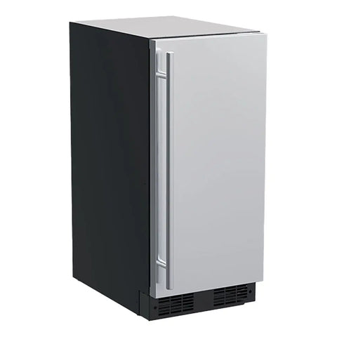 15" Clear Ice Machine, Pump, Stainless Steel, Solid Door, Reversible Door