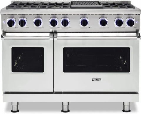 48"W./24"D. Gas Sealed Burner Range-6 Burners-Frost White