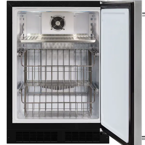 24" Freezer, Stainless Steel, Solid Door, Reversible Door