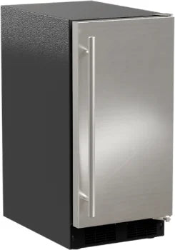 15" Low Profile Clear Ice Machine, Stainless Steel, Solid Door, Reversible Door