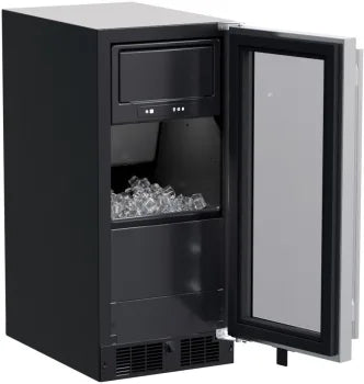 15" Clear Ice Machine, Panel Ready, Solid Door, Reversible Door