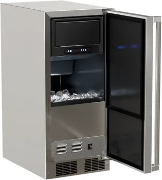 15" Outdoor Clear Ice Machine, Stainless Steel, Solid Door, Reversible Door