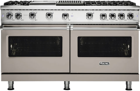 60"W./24"D. Gas Sealed Burner Range-6 Burners/Griddle&Grill-Pacific Grey