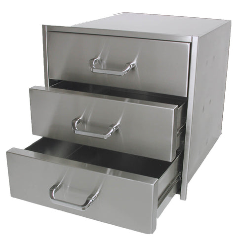 3 Drawer Set - 21" Finished Width - 23" Depth - Item #SOL-3D21D