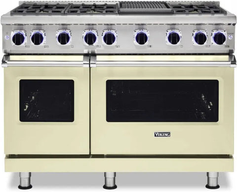 48"W./24"D. Gas Sealed Burner Range-6 Burners-Vanilla Cream