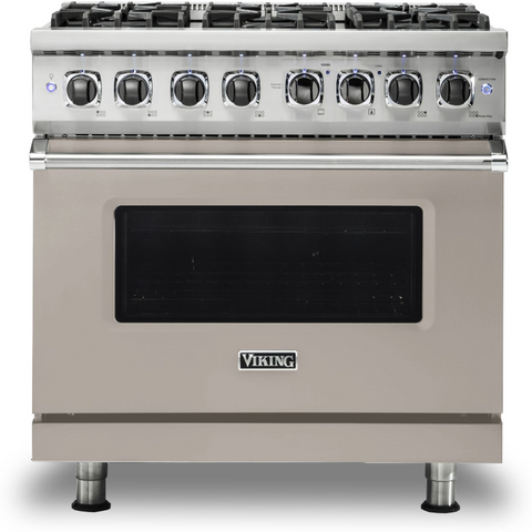 36"W./24"D. Dual Fuel Self-Clean Sealed Burner Range-6 Burners-Pacific Grey