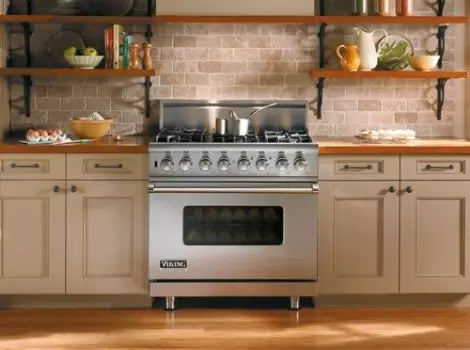 36"W./24"D. Dual Fuel Self-Clean Sealed Burner Range-6 Burners-Stainless