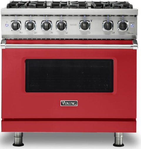 36"W./24"D. Gas Sealed Burner Range-6 Burners-San Marzano Red