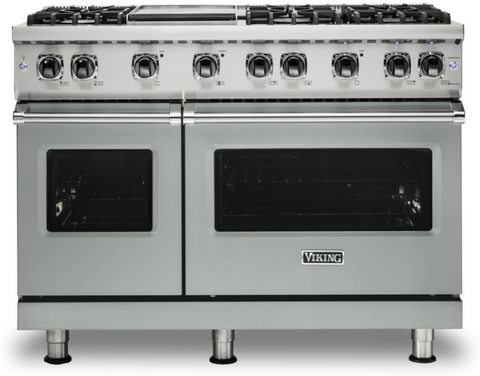 48"W./24"D. Gas Sealed Burner Range-6 Burners/Griddle-Arctic Grey-LP