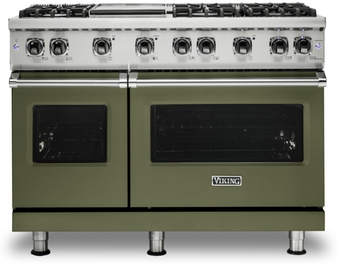 48"W./24"D. Gas Sealed Burner Range-6 Burners/Griddle-Cypress Green