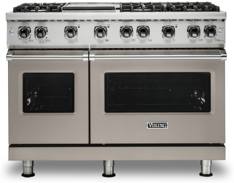 48"W./24"D. Gas Sealed Burner Range-6 Burners/Griddle-Pacific Grey