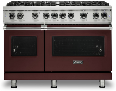 48"W./24"D. Gas Sealed Burner Range-8 Burners-Kalamata Red-LP