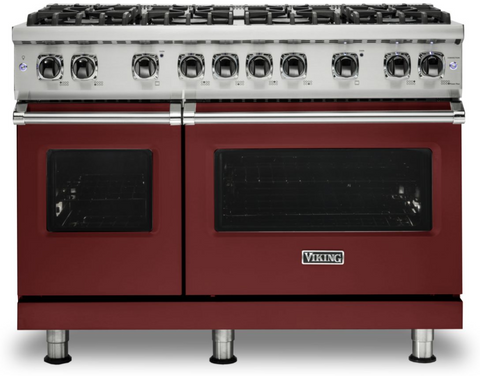 48"W./24"D. Gas Sealed Burner Range-8 Burners-Reduction Red-LP