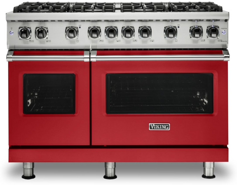 48"W./24"D. Gas Sealed Burner Range-8 Burners-San Marzano Red-LP