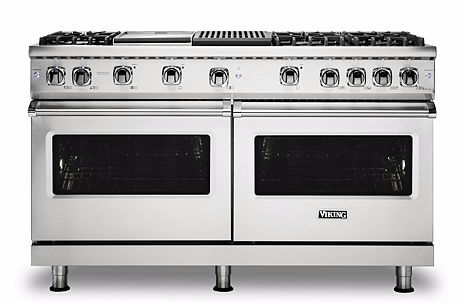 60"W./24"D. Gas Sealed Burner Range-6 Burners/Griddle&Grill-Stainless