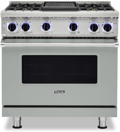 36"W./24"D. Gas Sealed Burner Range-6 Burners-Arctic Grey