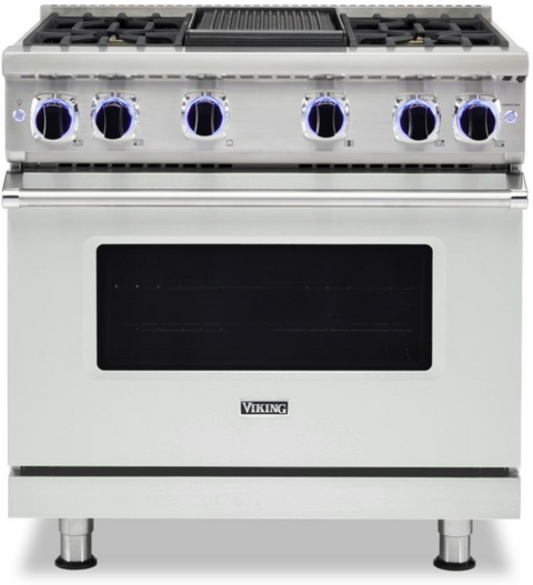 36"W./24"D. Gas Sealed Burner Range-6 Burners- Frost White-LP