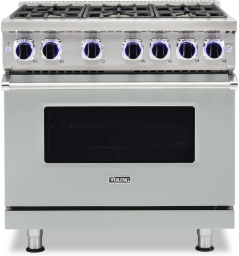 36"W./24"D. Gas Sealed Burner Range-6 Burners-Arctic Grey