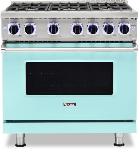 36"W./24"D. Gas Sealed Burner Range-6 Burners-Bywater Blue