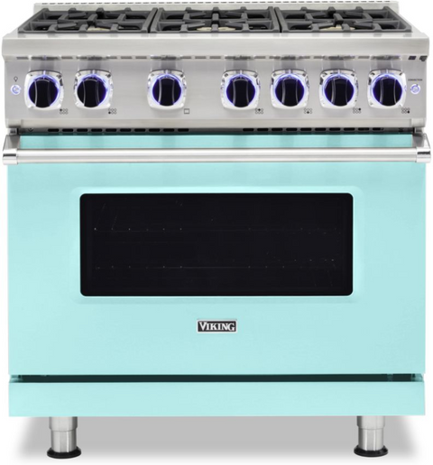 36"W./24"D. Gas Sealed Burner Range-6 Burners-Bywater Blue-LP