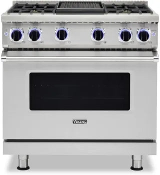 36"W./24"D. Gas Sealed Burner Range-6 Burners-Stainless-LP