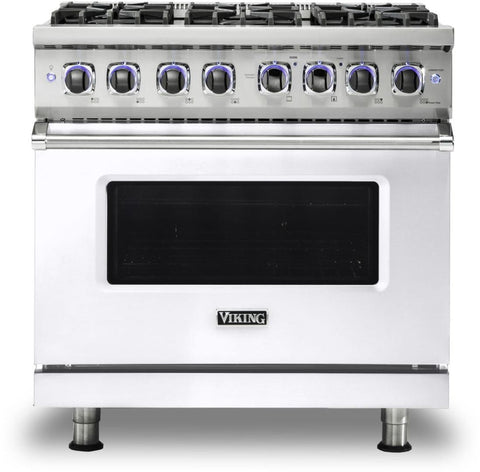 36"W./24"D. Gas Sealed Burner Range-6 Burners-White