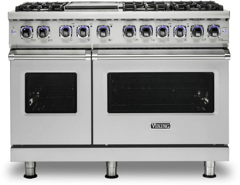 48"W./24"D. Gas Sealed Burner Range-6 Burners/Griddle-White